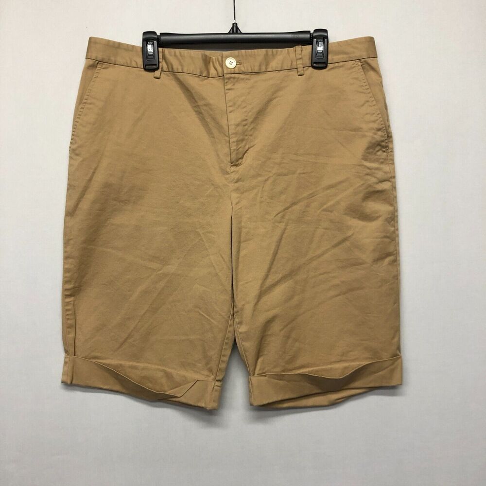 Lauren Ralph Lauren Active Women Chino Bermuda Shorts Size 16 Tan Cotton M137 -4